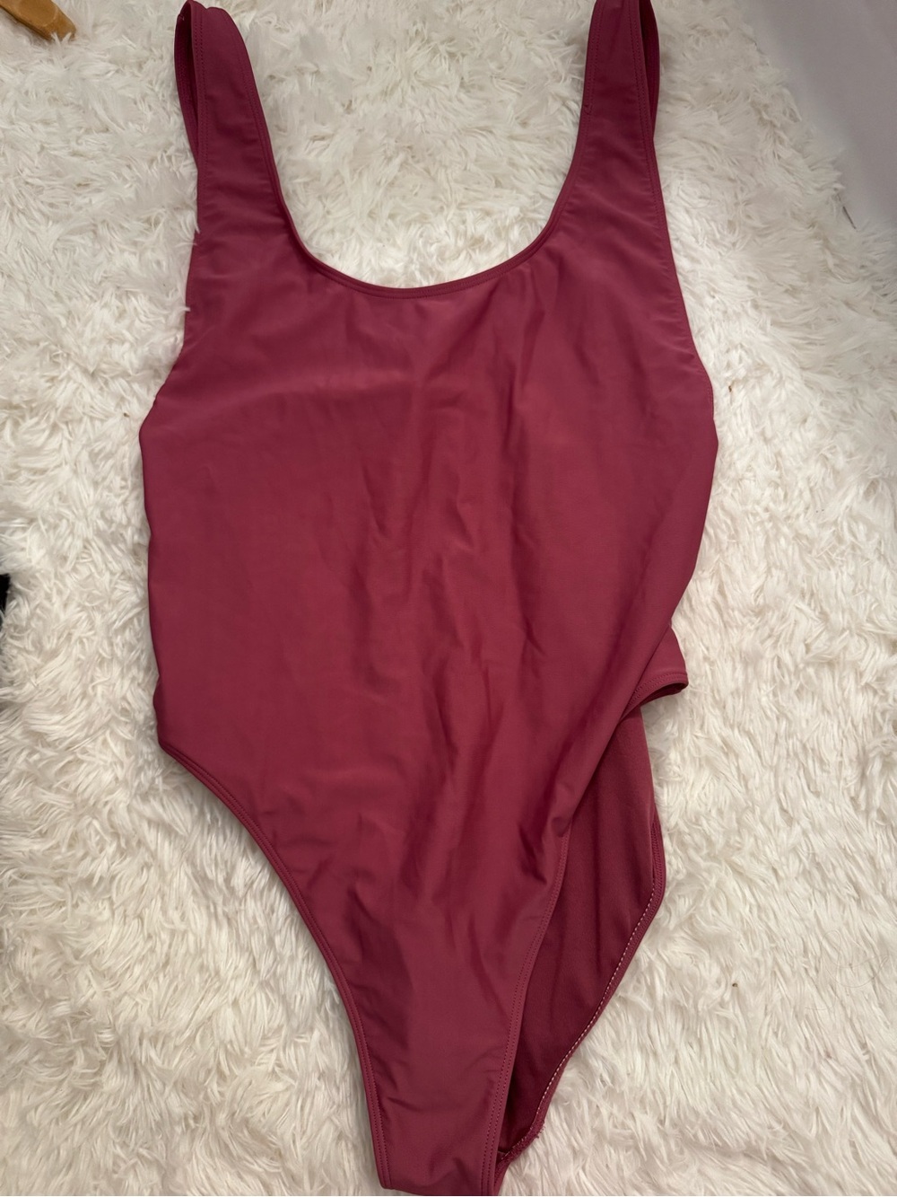 Forever 21 Burgundy Scoop One-Piece Swimsuit